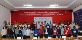 Lao Red Cross Provides Relief Aid to Flood Victims in Xayaboury’s Hongsa District